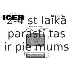 Комплект тормозных колодок, дисковый тормоз ICER 180693